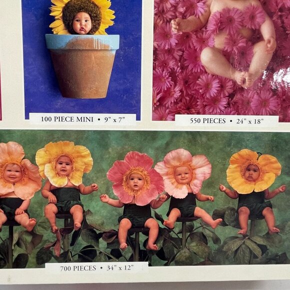 Anne Geddes Deluxe Puzzle Set 3 Puzzles 100/550/700 Pieces Baby Flower Theme - Picture 2 of 4